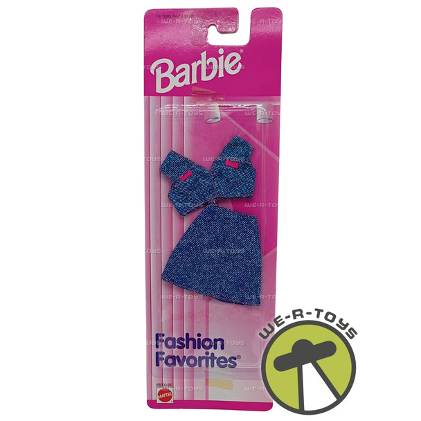 Barbie Fashion Favorites Denim Look Skirt Outfit 1996 Mattel No. 68000-95 New
