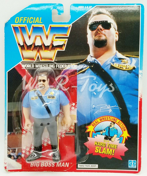 Official WWF Big Boss Man Action Figure 1990 Hasbro Toys No. 7025 NRFP