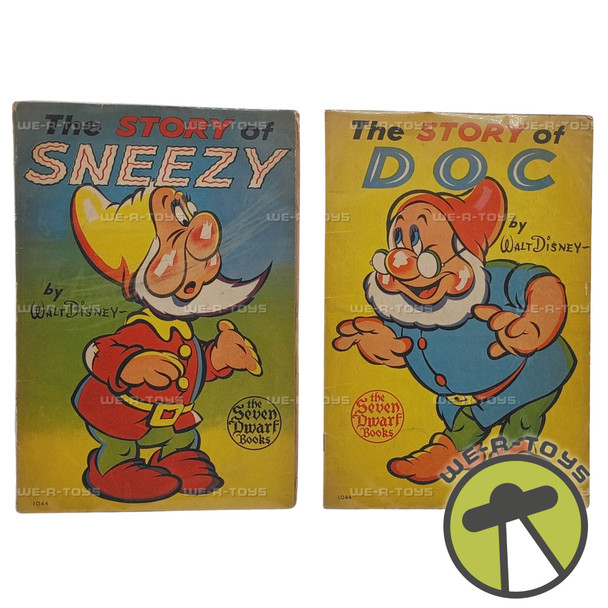 Disney The Seven Dwarfs The Story of Doc & The Story of Sneezy Two Book Set 1938