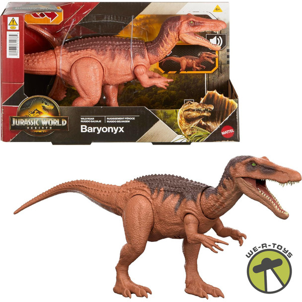Jurassic World Rebirth Wild Roar Baryonyx Dinosaur with Attack Chomp & Sound
