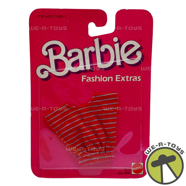 Barbie Fashion Extras Red and White Crop Top 1984 Mattel 9870 New
