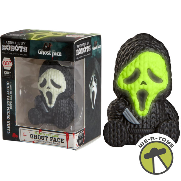Handmade by Robots Ghost Face Micro Figure #007 Glow in the Dark