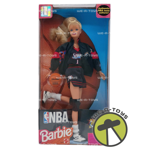 Barbie NBA Philadelphia 76ers Doll In Uniform Fashion 1998 Mattel No. 20724 New