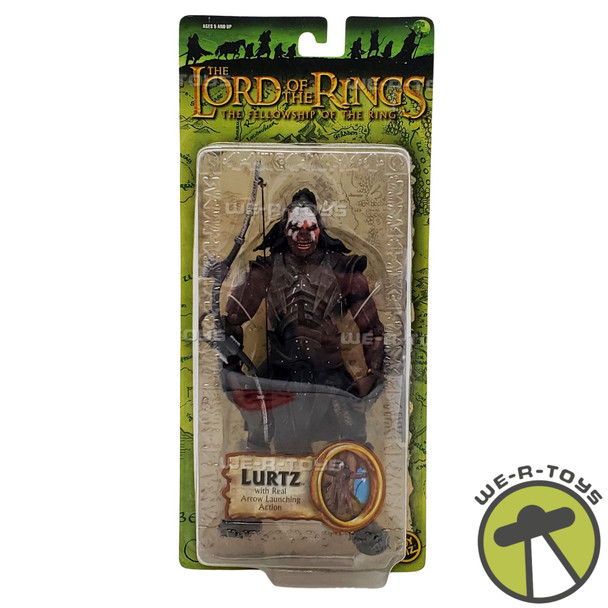 Lord of The Rings Super Poseable Lurtz with Real Arrow Launching Action Toy Biz NEW