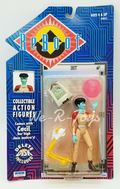 ReBoot Dot Collectible Action Figure & Cecil 1995 Irwin No. 30012 NRFP
