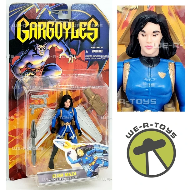 Gargoyles Elisa Maza w/ Rocket Wing Jet Pack Action Figure 1995 Kenner No. 65538