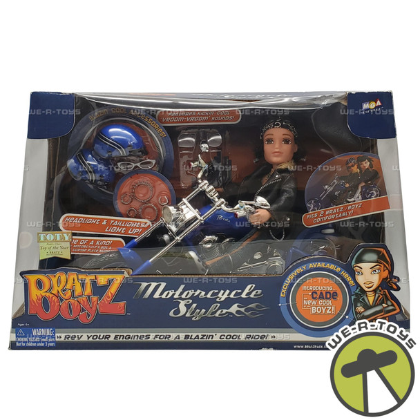Bratz Motorcycle Style Bratz Boy Doll and Bike Set 2003 MGA #264620 NEW