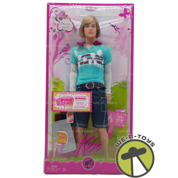 Barbie Camping Family Ken Male Blonde Doll 2008 Mattel P6714 New