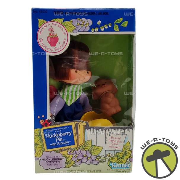 Strawberry Shortcake Huckleberry Pie With Pupcake 5" Doll Kenner 1980 No #43030