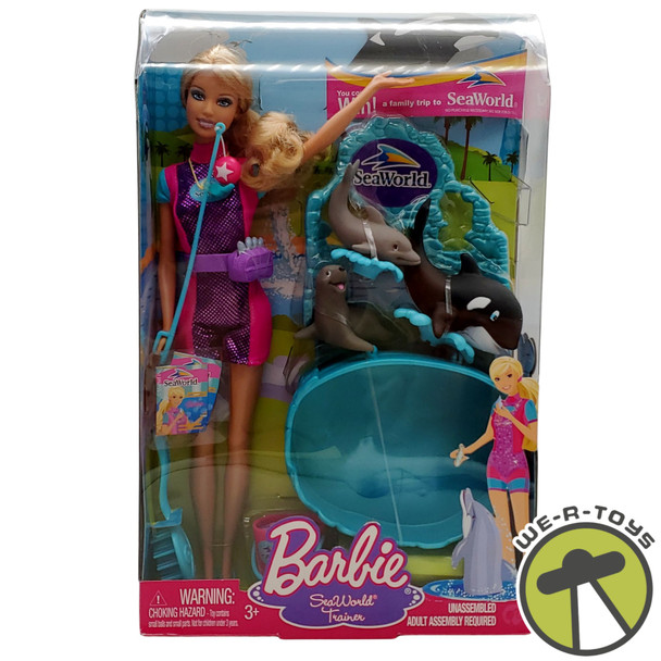 Barbie I Can Be SeaWorld Trainer Doll Play Set 2010 Mattel N4886 NEW