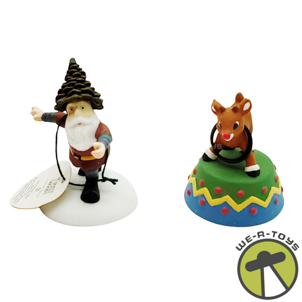 Department 56 North Pole Woods Ring Toss Set of 2 Rudolph #56931