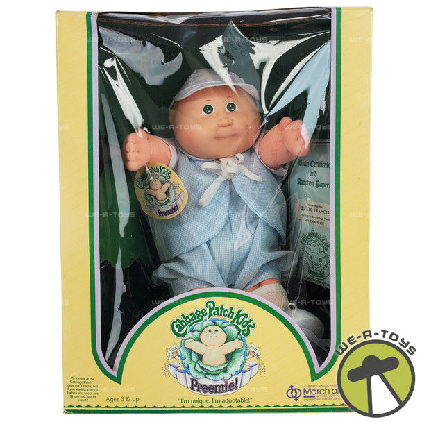 Cabbage Patch Kids Preemie Baby Boy Doll Blue Outfit 1983 Coleco 3870