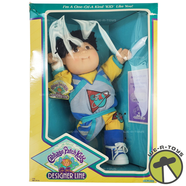 Cabbage Patch Kids Designer Line Boy Doll Black Hair 1988 Coleco 3520