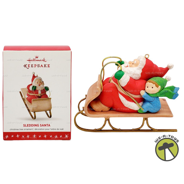Sledding Santa Hallmark Keepsake Ornament 2016