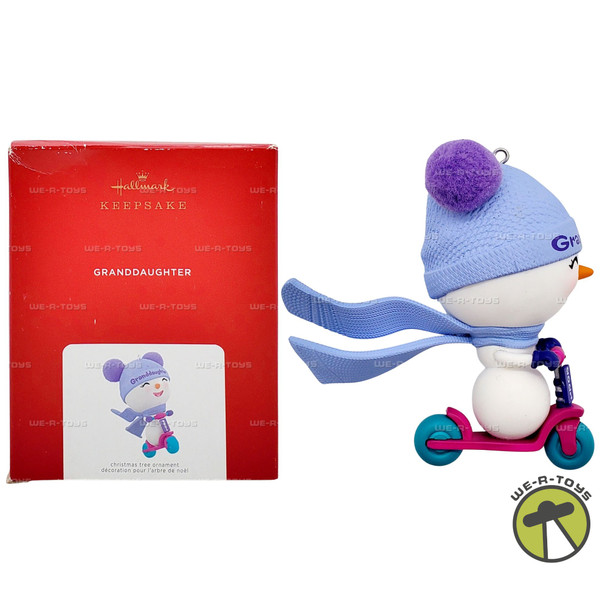 Granddaughter Snowman on Scooter Hallmark Keepsake Christmas Ornament 2021