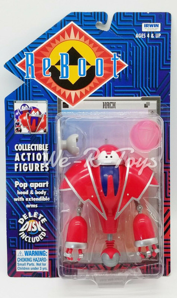 ReBoot Hack Collectible Pop Apart Action Figure & Disk 1995 Irwin No. 30016 NRFP