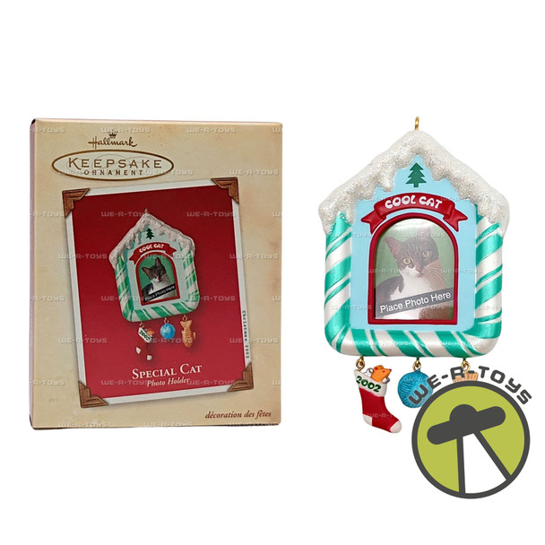 Special Cat Photo Holder Hallmark Keepsake Ornament 2002 QX2863 New