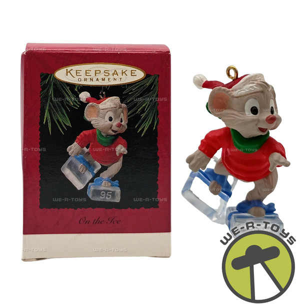 On the Ice Mouse Hallmark Keepsake Ornament 1995 New QX6047