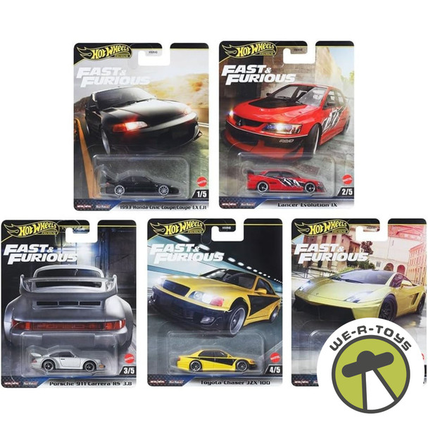 Hot Wheels 2025 Fast and Furious M Case Set of 5 Vehicles Mattel