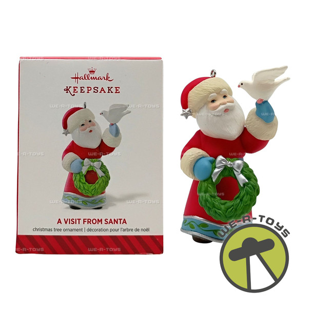 A Visit From Santa Hallmark Keepsake Ornament 2014 Santa Series QX9033 New