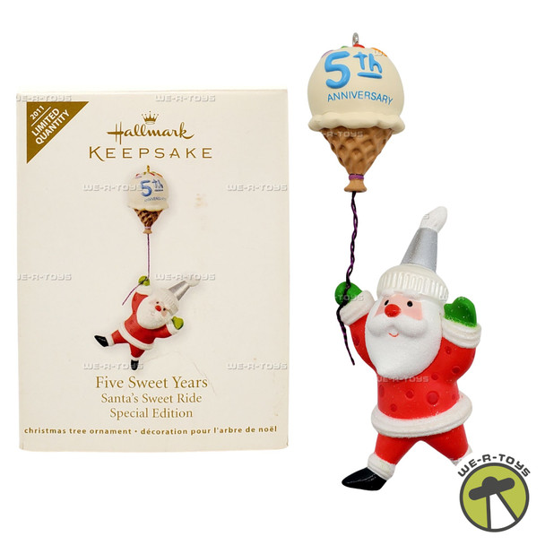 Hallmark Keepsake Ornament Five Sweet Years Santa's Sweet Ride 2011
