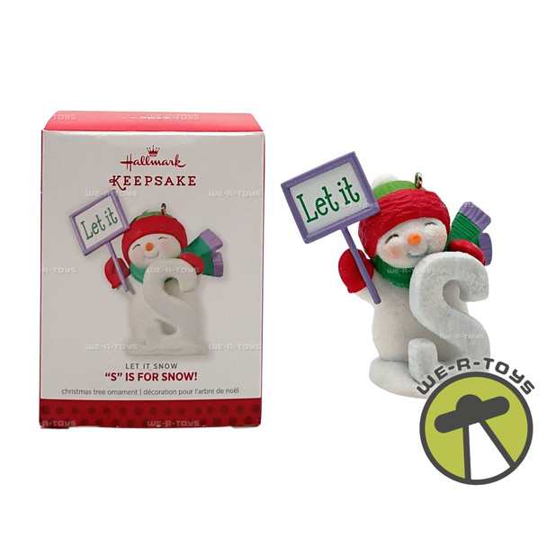 'S' Is For Snow Hallmark Keepsake Ornament Let It SnowCollection 2013 New