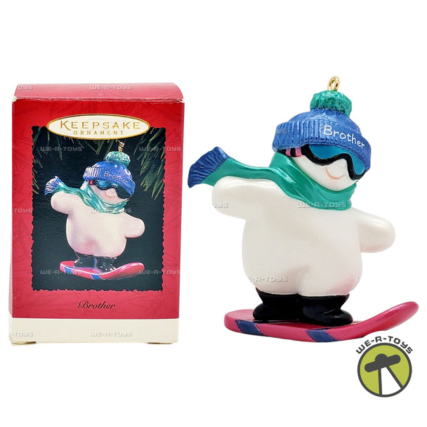 Hallmark Keepsake Ornament Brother Snowboarding Snowman 1995