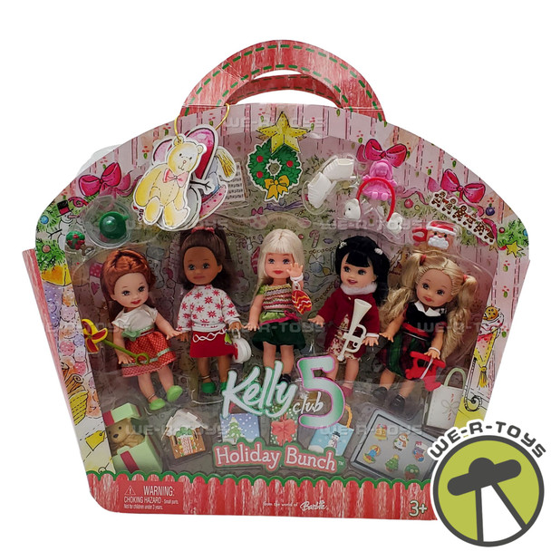 Barbie Kelly Club 5 Holiday Bunch Doll Set 2005 Mattel J3694