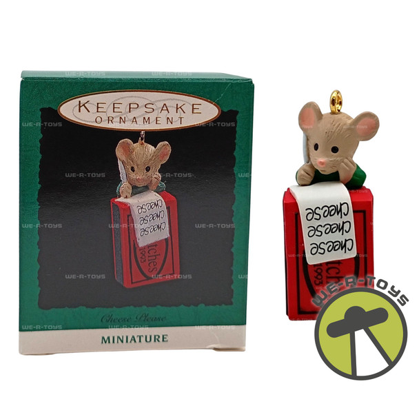 Cheese Please Mouse Miniature Hallmark Keepsake Ornament New 1993 QXM4072