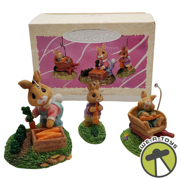 Hallmark Keepsake 1996 Tender Touches Bumper Crop Set of 3 Christmas Ornament