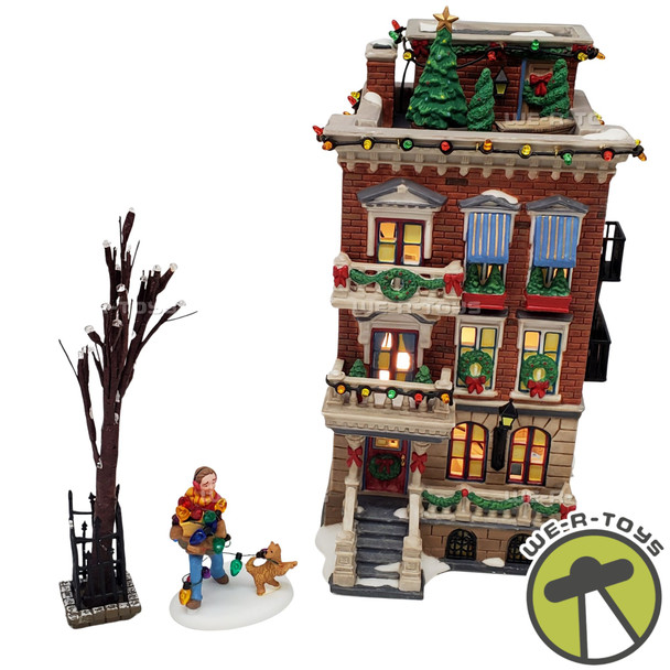 Department 56 Christmas in the City Parkside Holiday Brownstone Gift Set 58937 NEW