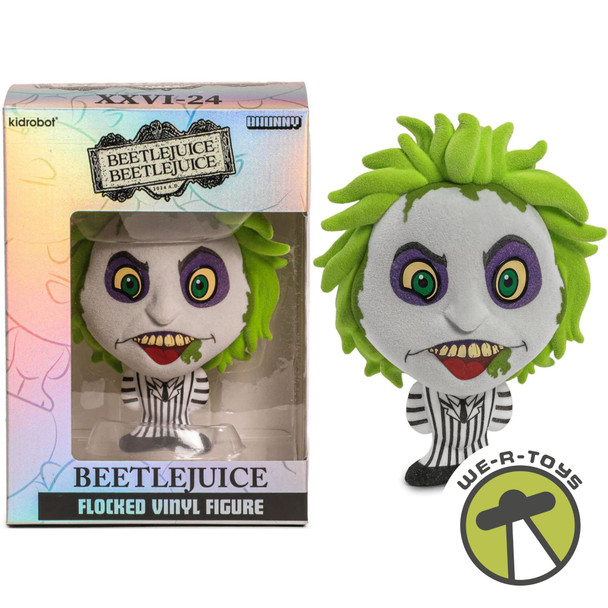 Beetlejuice 2024 Striped Suit 4 Inch Flocked Bhunny Figure