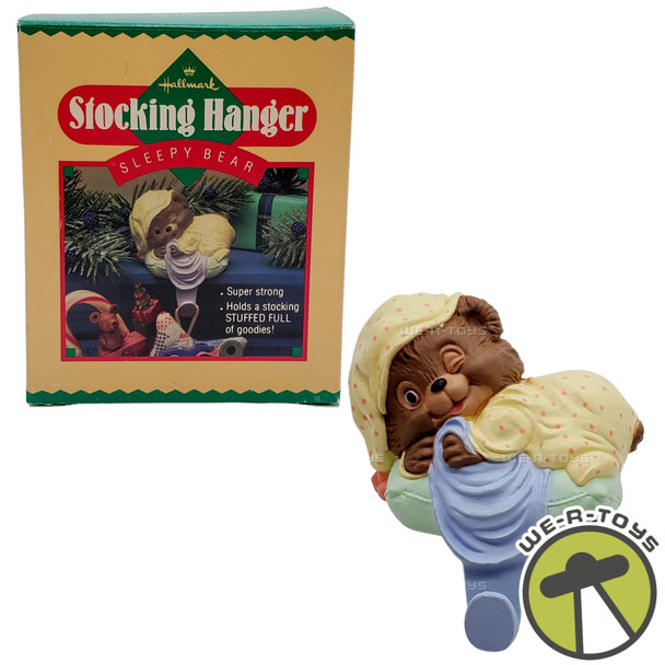 Hallmark Keepsakes 1986 Stocking Hanger Sleepy Bear New