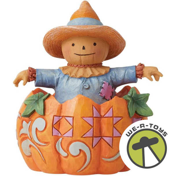 Jim Shore Heartwood Creek Harvest Pumpkin and Scarecrow Figurine