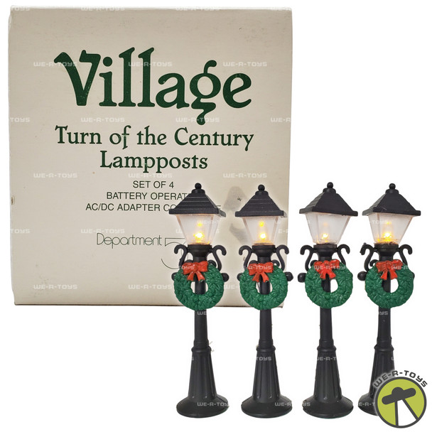 Department 56 Turn of the Century Lampposts Set of 4 Village Accessories