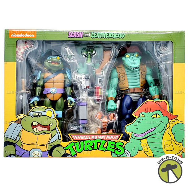Teenage Mutant Ninja Turtles Slash and Leatherhead Action Figure Set NECA 54122