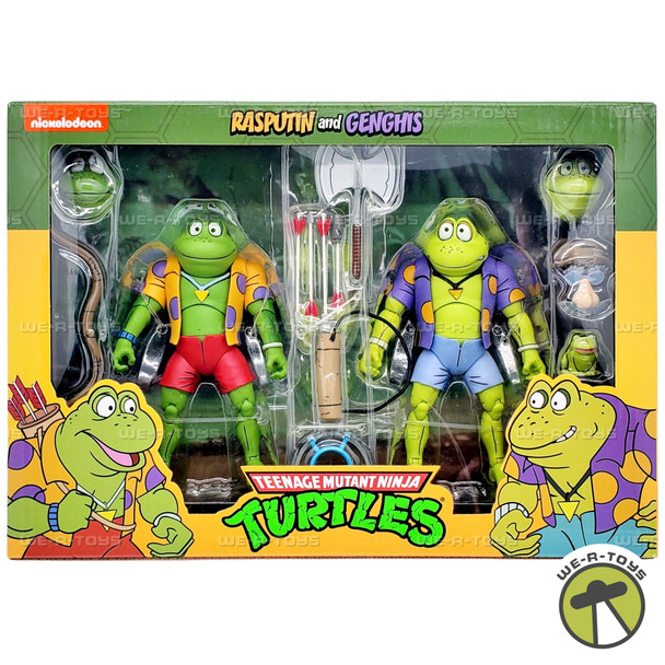 Teenage Mutant Ninja Turtles Genghis & Rasputin Frog Figure Set 2021 NECA 54173