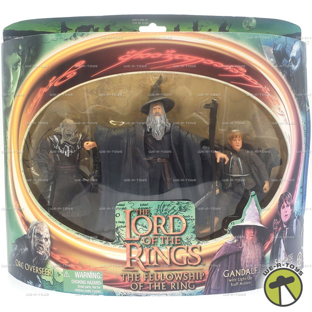 Lord of the Rings Orc Overseer Gandalf & Samwise Gamgee Figure Set Toy Biz 81068