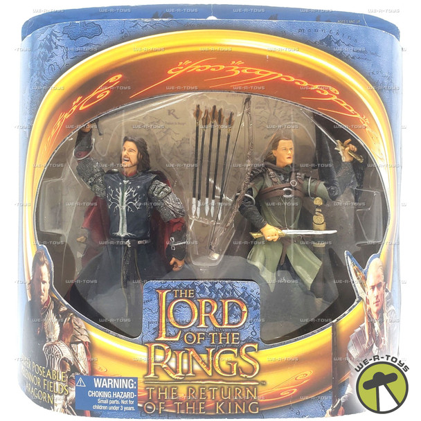 Lord of the Rings Pelennor Fields Aragorn & Legolas Figure Set UK Toy Biz #81218