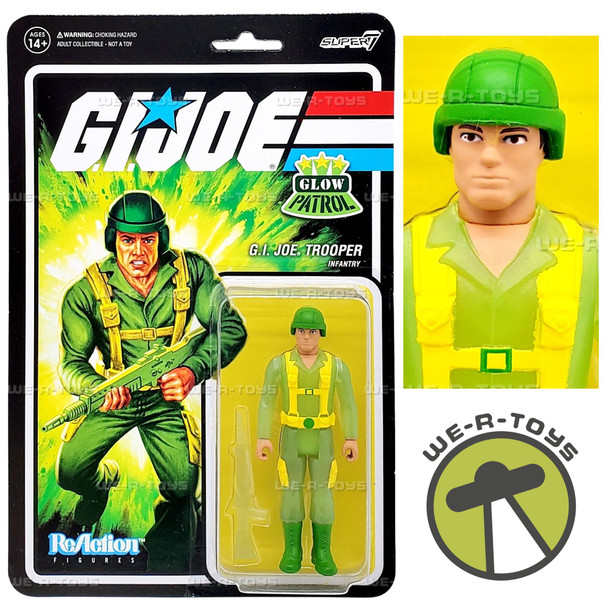 G.I. Joe Infantry Trooper Greenshirt Glow Patrol Reaction Figure 2021 Super7