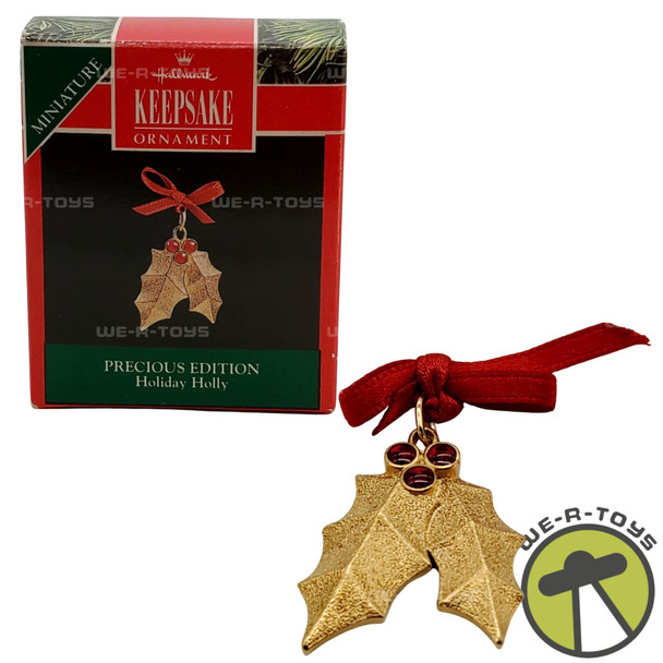 Hallmark Keepsake 1992 Precious Edition Holiday Holly Christmas Ornament NEW