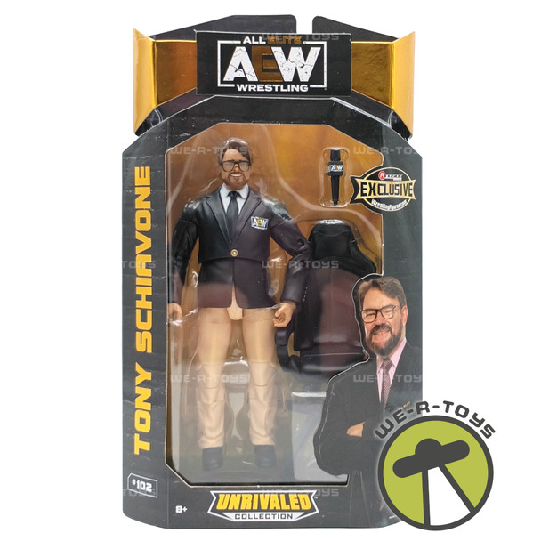 AEW #102 Unrivaled Collection Tony Schiavone Action Figure 2022 New Jazwares