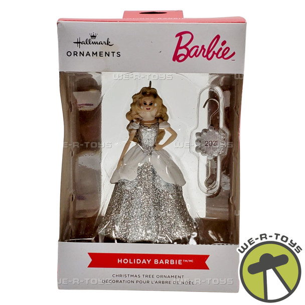 Hallmark Keepsake 2021 Holiday Barbie With Charm Christmas Tree Ornament NEW