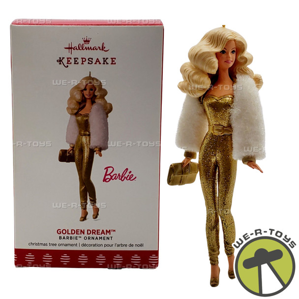Hallmark Keepsake 2017 Golden Dream Barbie Christmas Ornament NEW