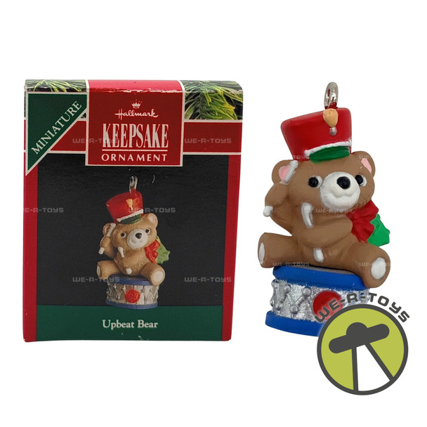 Upbeat Bear Drummer Miniature Hallmark Keepsake Ornament New 1991 QXM5907