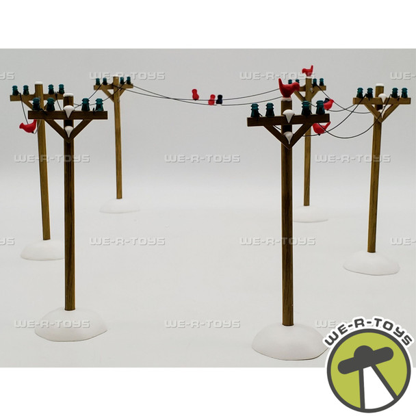 Department 56 Village Telephone Poles Set of 6 Village Accessory 52656 NEW