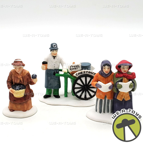 Department 56 Dickens' Village Series Carolers, Violet & Chestnut Vendors #55808
