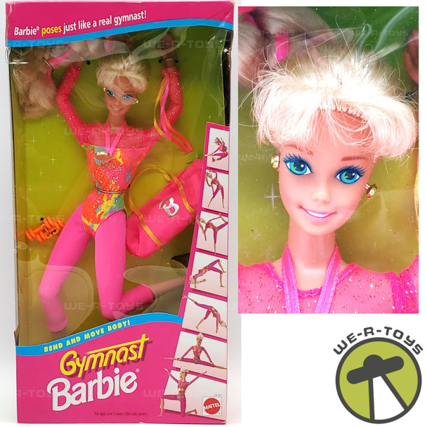 Gymnast Barbie Doll Bend and Move Body 1993 Mattel 12127 NEW