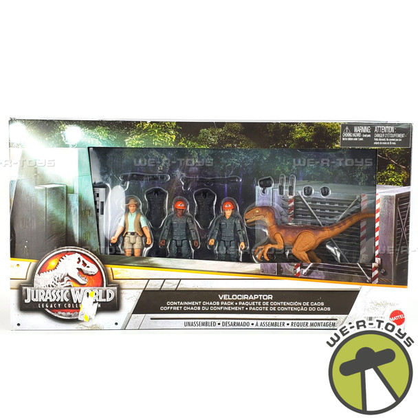 Jurassic World Legacy Collection Velociraptor Containment Chaos Pack Mattel NEW