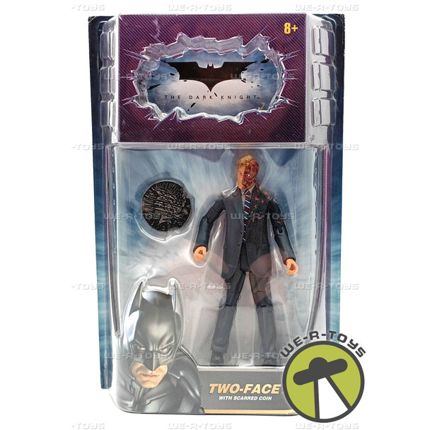 Two-Face Batman The Dark Knight DC Action Figure With Scarred Coin 2008 Mattel